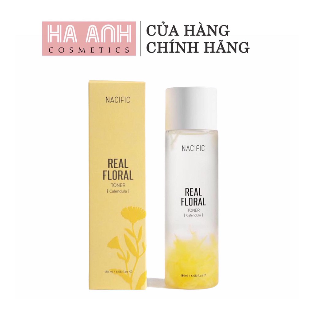 Nước Hoa Hồng Làm Dịu Da Chiết Xuất Hoa Cúc NACIFIC Real Floral Toner Calendula 180ml