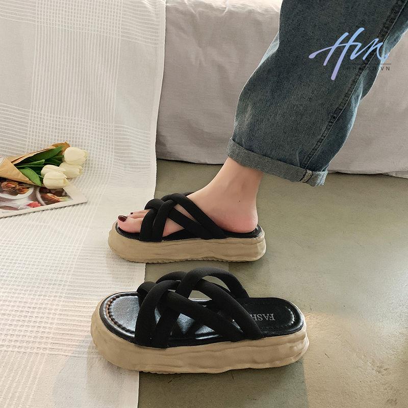 Dép Quai Chéo Đế Dày Thời Trang Mùa Hè 2022 Dành Cho Nữ