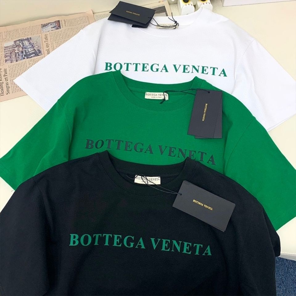 Áo Thun Cotton Cổ Tròn Ba Màu Xanh Lá In Hình Bottegaveneta.2022 Thời Trang Mùa Xuân Dành Cho Nam Và Nữ