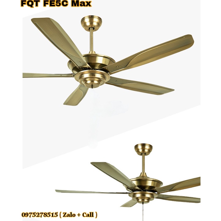 Quạt Trần Không Đèn, Động Cơ Lõi Đồng QT-FE5C-Max, Có 2 Chiều Gió, Có Điều Khiển Từ Xa