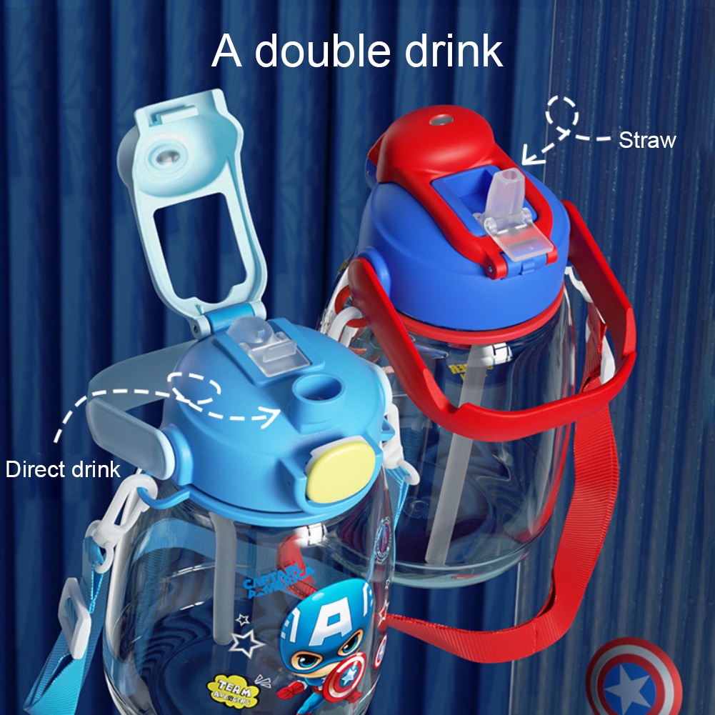 Bình Nước Thể Thao Cỡ Lớn 1300ml Họa Tiết Hoạt Hình Disney Xinh Xắn