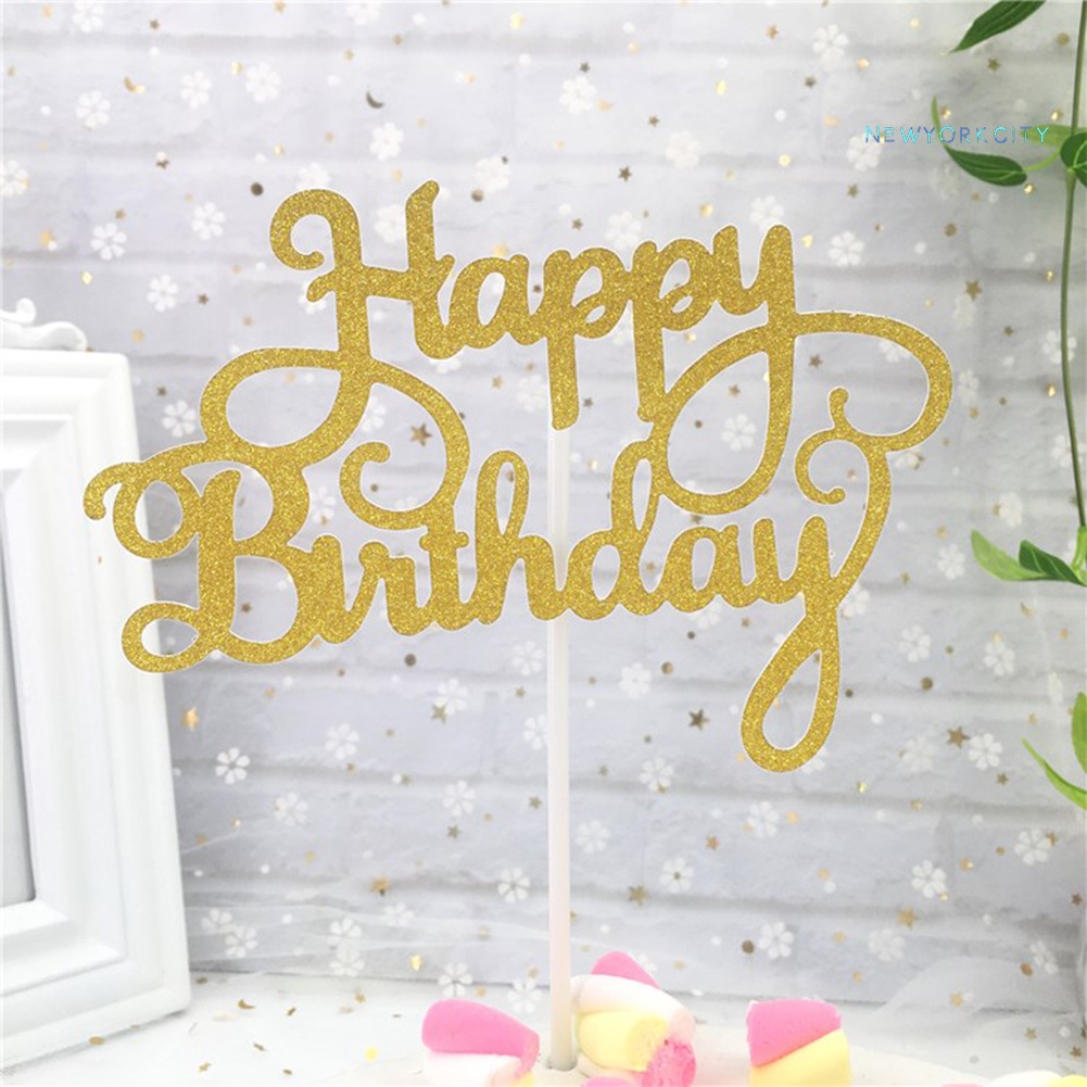 Que Cắm Trang Trí Bánh Sinh Nhật Chữ Happy Birthday Mới