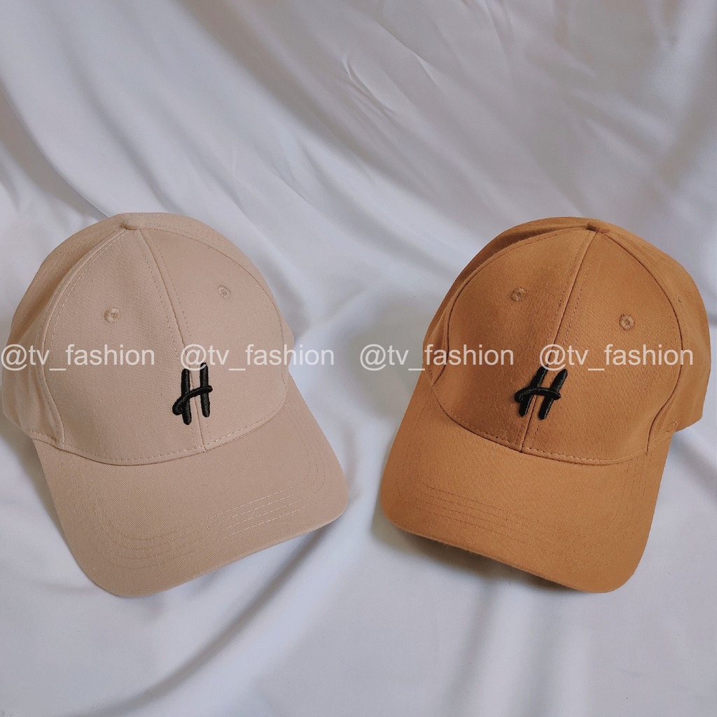 Nón Lưỡi Trai thể Thao Nam Nữ Thêu Chữ H Chất Liệu Vải Thoáng Mát