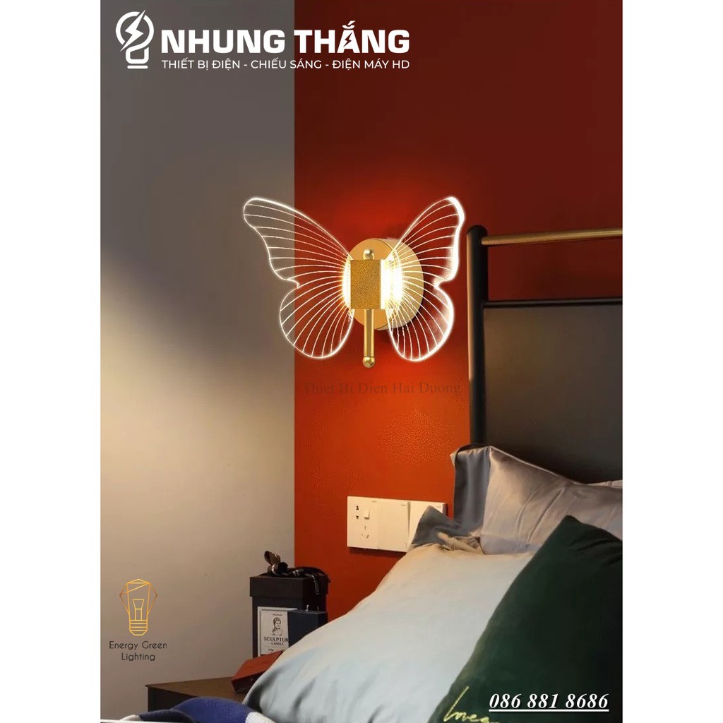 Đèn Tường LED Hình Con Bướm DT-279 Decor Vintage - 3 Chế Độ Ánh Sáng - Trang Trí Trong Nhà , Cầu Thang , Hành Lang