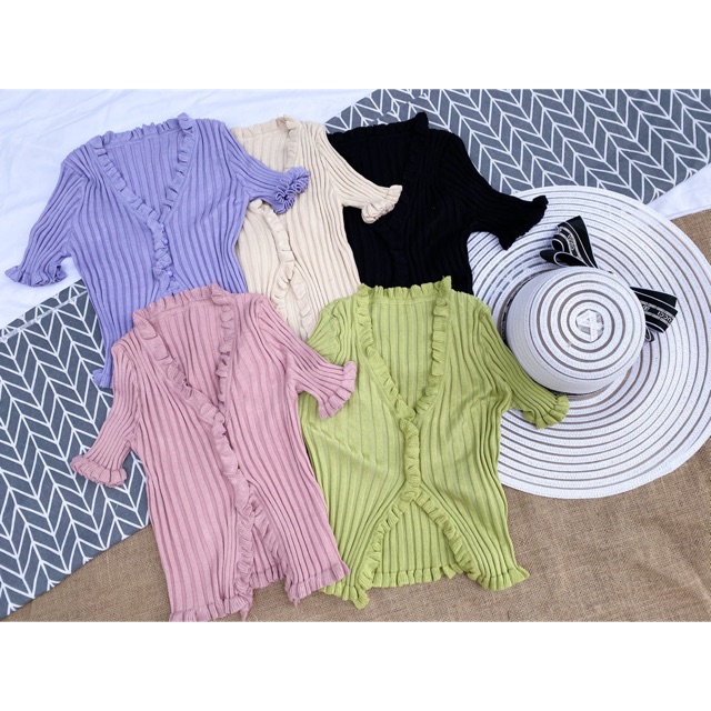 ÁO LEN KIỂU CÚC BÈO XẺ GIỮA QUẢNG CHÂU MS10002