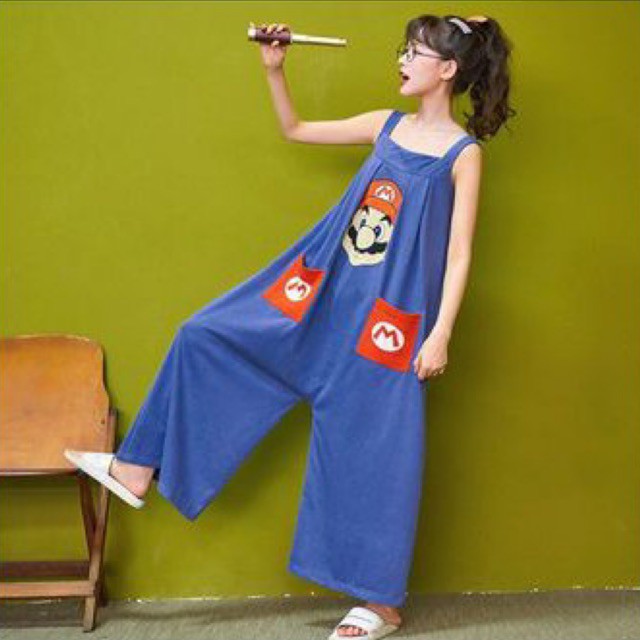 Jum cotton lạnh hoạ tiết hoạt hình dáng rộng ,Đầm hai dây in hình cute (Có nút chỉnh dây ) | BigBuy360 - bigbuy360.vn