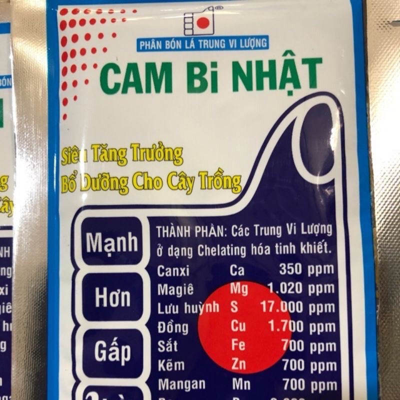 Phân bón lá bổ sung trung vi lượng Cambi nhật  siêu tăng trưởng bổ dưỡngcho cây trồng gói 40g