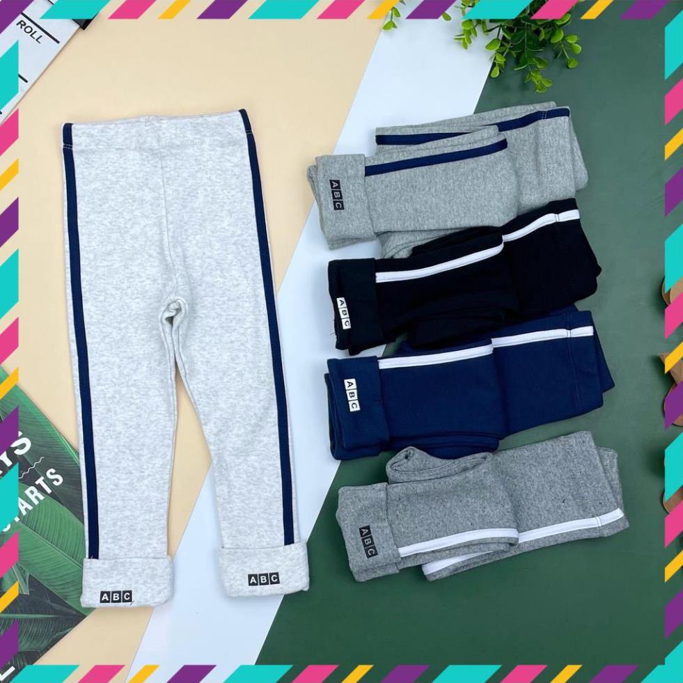 Thu Đông: Quần Nỉ Da Cá Gập Gấu ABC Thương Hiệu Litibaby Size 1-8, Dành Cho Bạn Từ 9kg Đến 25kg