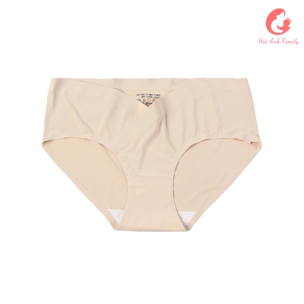 Quần lót bầu và sau sinh su đúc cạp chéo thông hơi không đường may