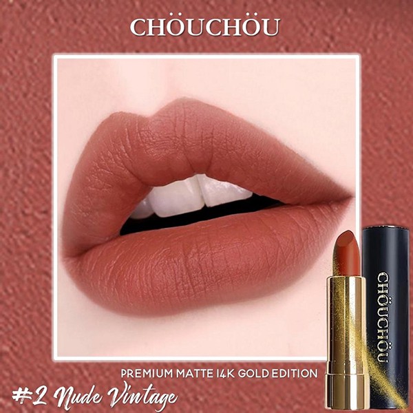 Son Thỏi Chou Chou #2 nude vintage Premium Matte 14k Gold Edition 3.5g