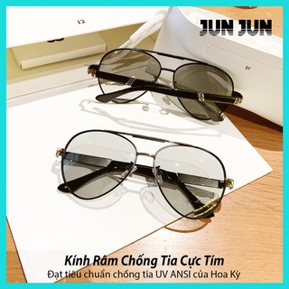 Kính mát nam đổi màu khi ra nắng - Mắt kính nam đổi màu dùng cho ngày và đêm GC7005 - Mắt kính chống tia UV cao cấp