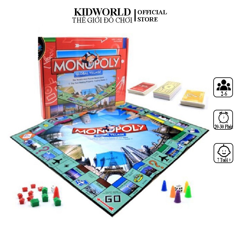 Cờ Tỷ Phú Monopoly Bản Global Village Boardgame