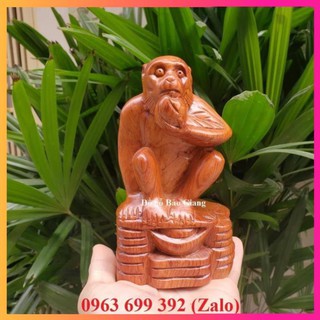 Tượng con khỉ gỗ hương