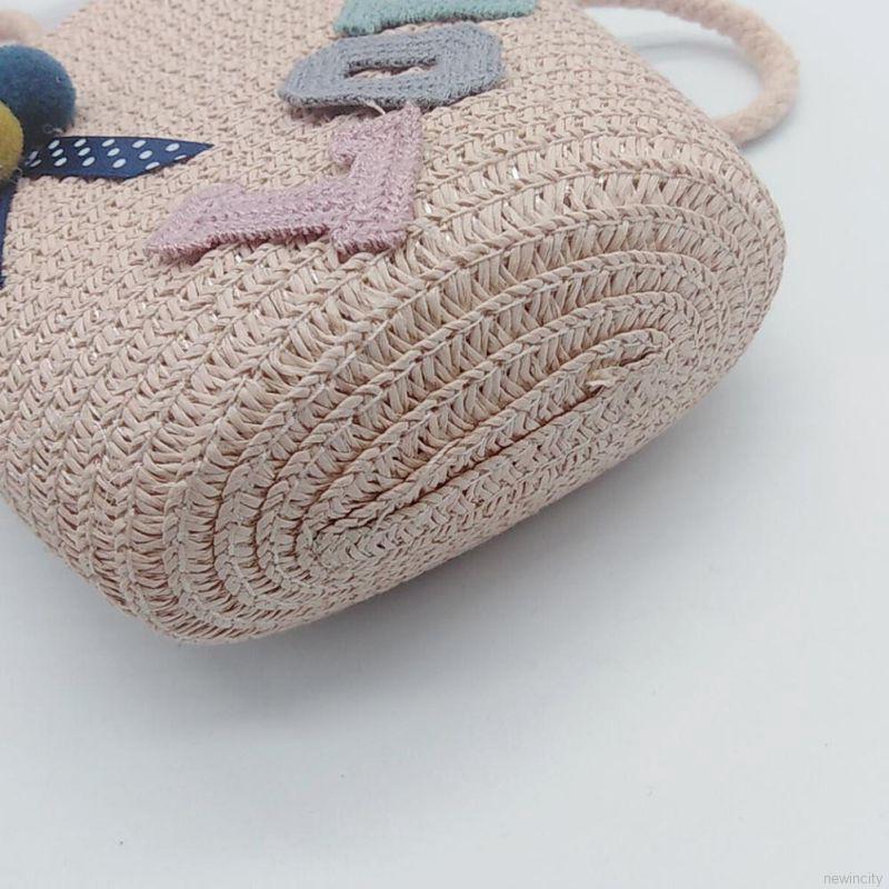 Túi đeo chéo thêu chữ kiểu Hàn Quốc cho bé gái