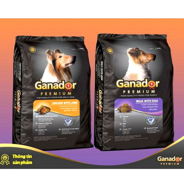 Thức ăn hạt Ganador 3kg cho chó(nhiều vị)