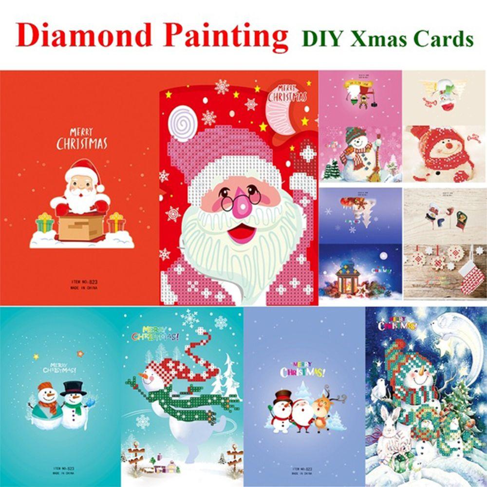 Thiệp Mời Dạng Đặc Biệt 5D Hình Tranh Vẽ Ông Già Noel 5D DIY