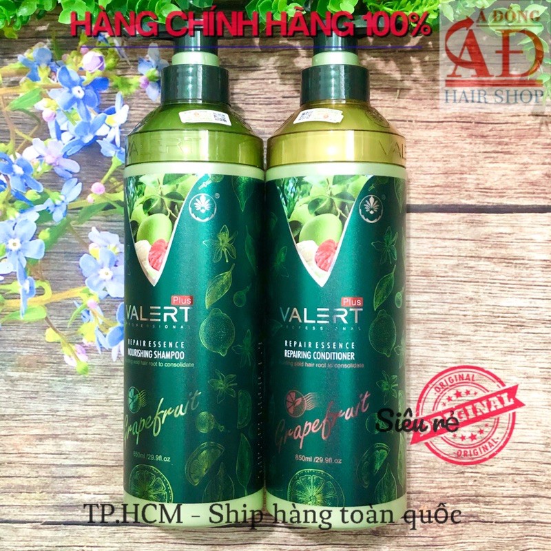 [Chính hãng][Hot] Bộ dầu gội xả bưởi Valert Grapefruit siêu mượt ngăn rụng mọc tóc 850mlx2 + Tinh dầu 60ml | BigBuy360 - bigbuy360.vn