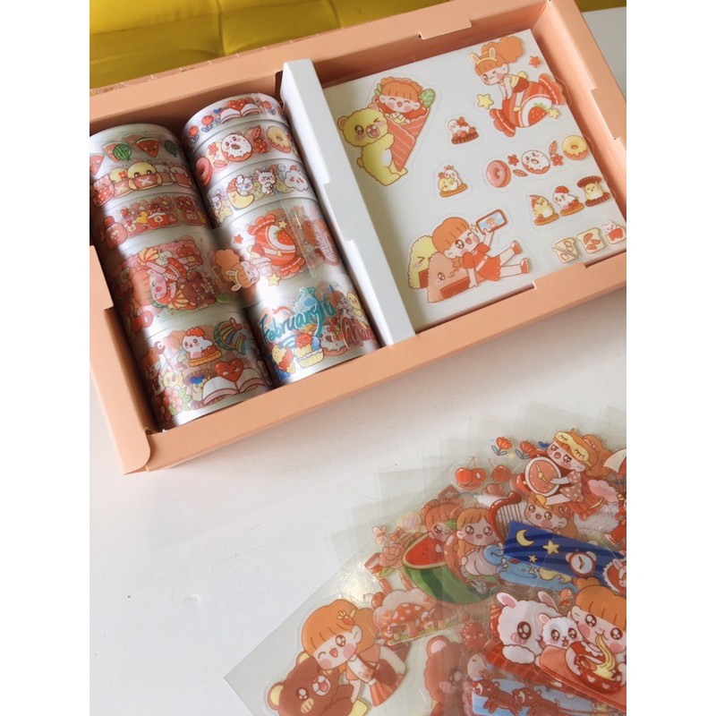 Box washi kèm sticker xinh xắn