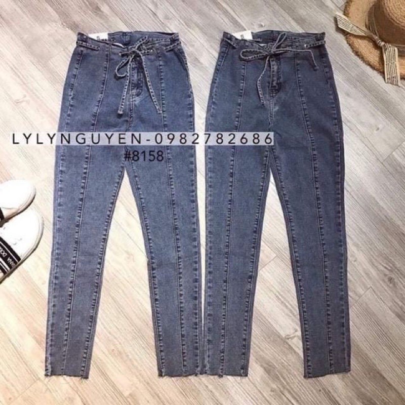 Quần jean co giãn sỏ dây