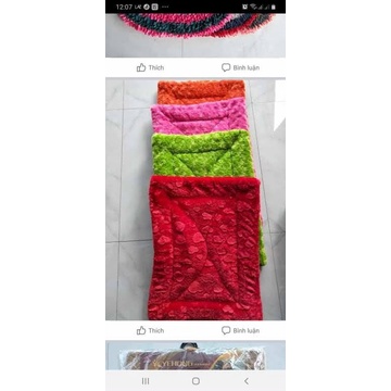 thảm lau chân lông hồng nhiều màu kích thước to shop bán giao màu ngẫu nhiên mã 6-2 ( 1 cái )