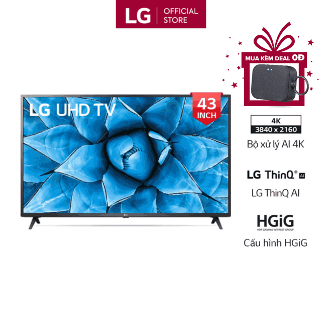 Miễn phí lắp đặt_Smart Tivi LG 43 Inch UHD 4K 43UN7300PTC Model 2020 - Có Magic Remote