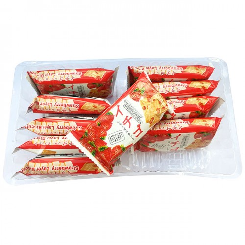 Bánh Quy Nhật Layer Biscuit 3 vị Dâu, Dứa, Nho 140g