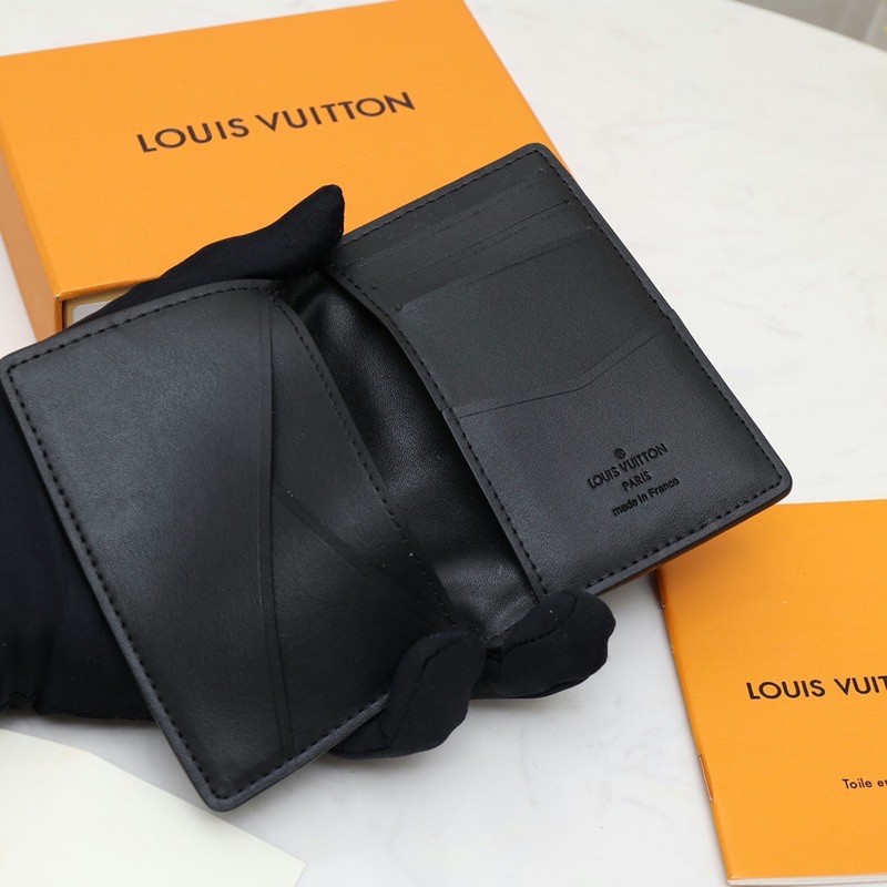 Ví ngắn gập mỏng cho nam da thật cao cấp Louis Vuitton LV Shadow