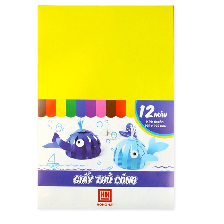 Giấy thủ công Hồng Hà 7 màu và 12 màu