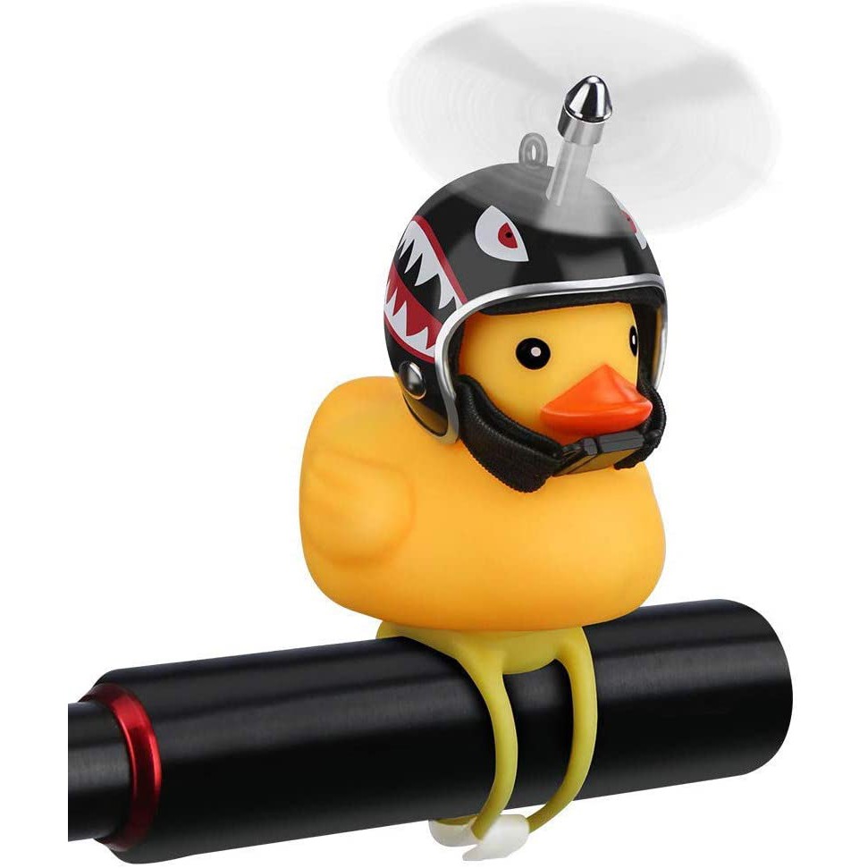 Duck pedal bell, rubber duck bike accessories with LED lights