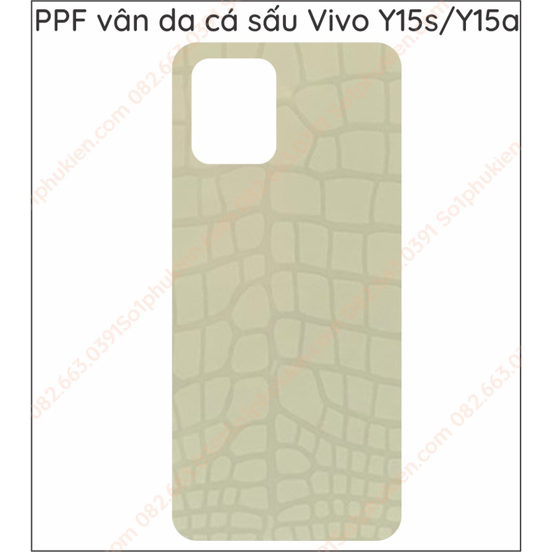 Dán PPF Vivo y15a / y15s / y01 loại trong, nhám, da cá sấu dành cho màn hình, mặt lưng, full viền