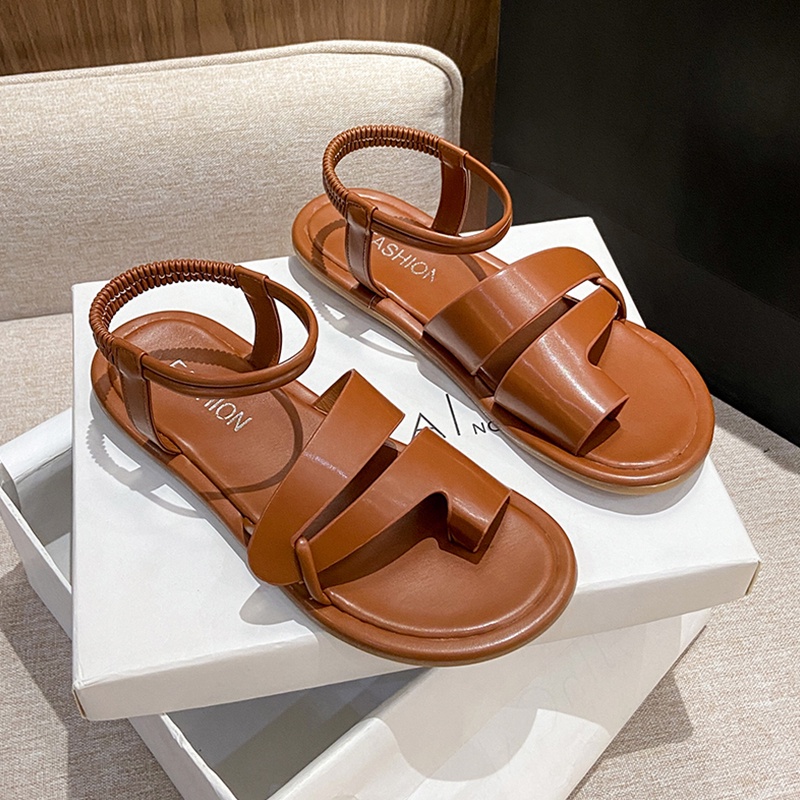 Giày sandal IELGY thiết kế xỏ ngón đi biển thời trang đế mềm phong cách La Mã dành cho nữ