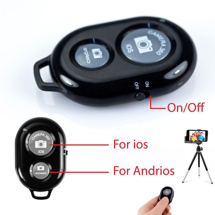 Nút Bấm Remote Bluetooth Điều Khiển Từ Xa Cho Điện Thoại IOS Chụp Hình, Quay Phim, Livestream