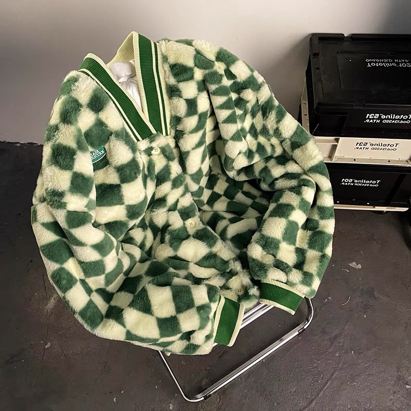 Áo khoác Lông caro Nam nữ