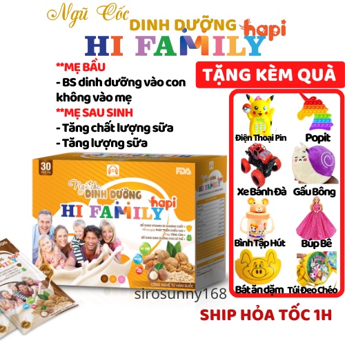 Ngũ Cốc Lợi Sữa HI FAMILY - Dành Cho Mẹ Bầu và Sau Sinh,Giúp Lợi Sữa,Bé Tăng Cân