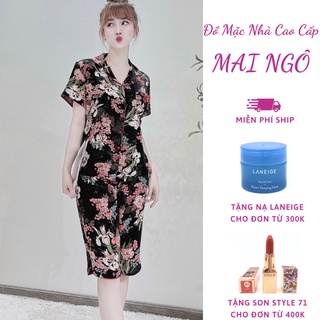 Bộ quần áo ngủ nữ mặc mùa hè - đồ bộ lụa/đũi lửng mặc ở nhà nữ, nhiều mẫu dễ thương, mai ngô