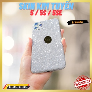Miếng dán skin kim tuyến lấp lánh iPhone 5S / 5S / 5 lưng full viền