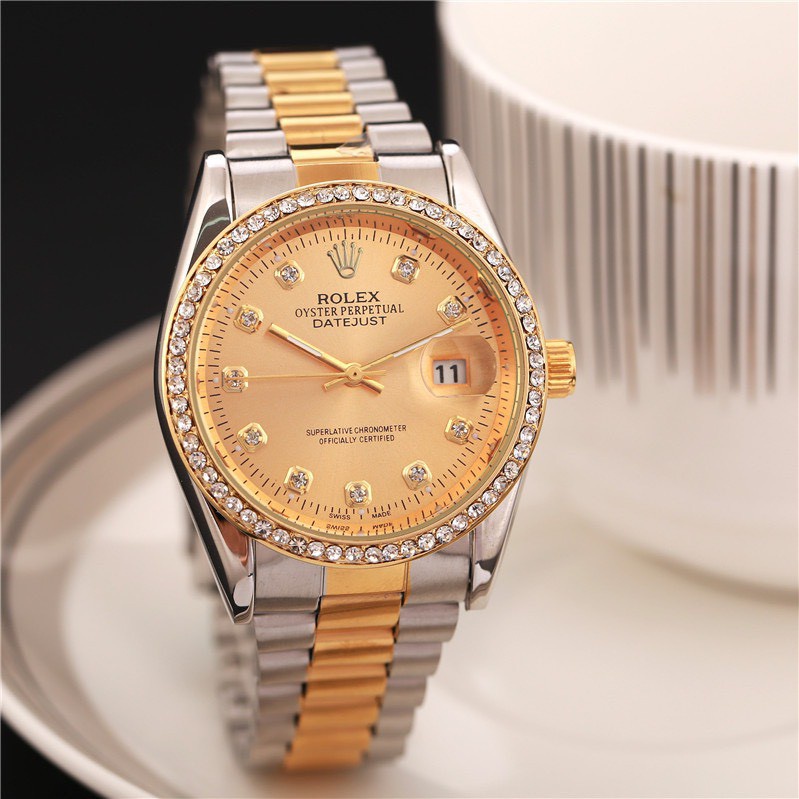 Đồng hồ rolex nam, đính 99 viên đá cao cấp, mặt số diamond, khung đúc nguyên khối, hàng có bảo hành