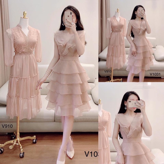 Đầm be nhiều tầng v1031 hàng TKCC