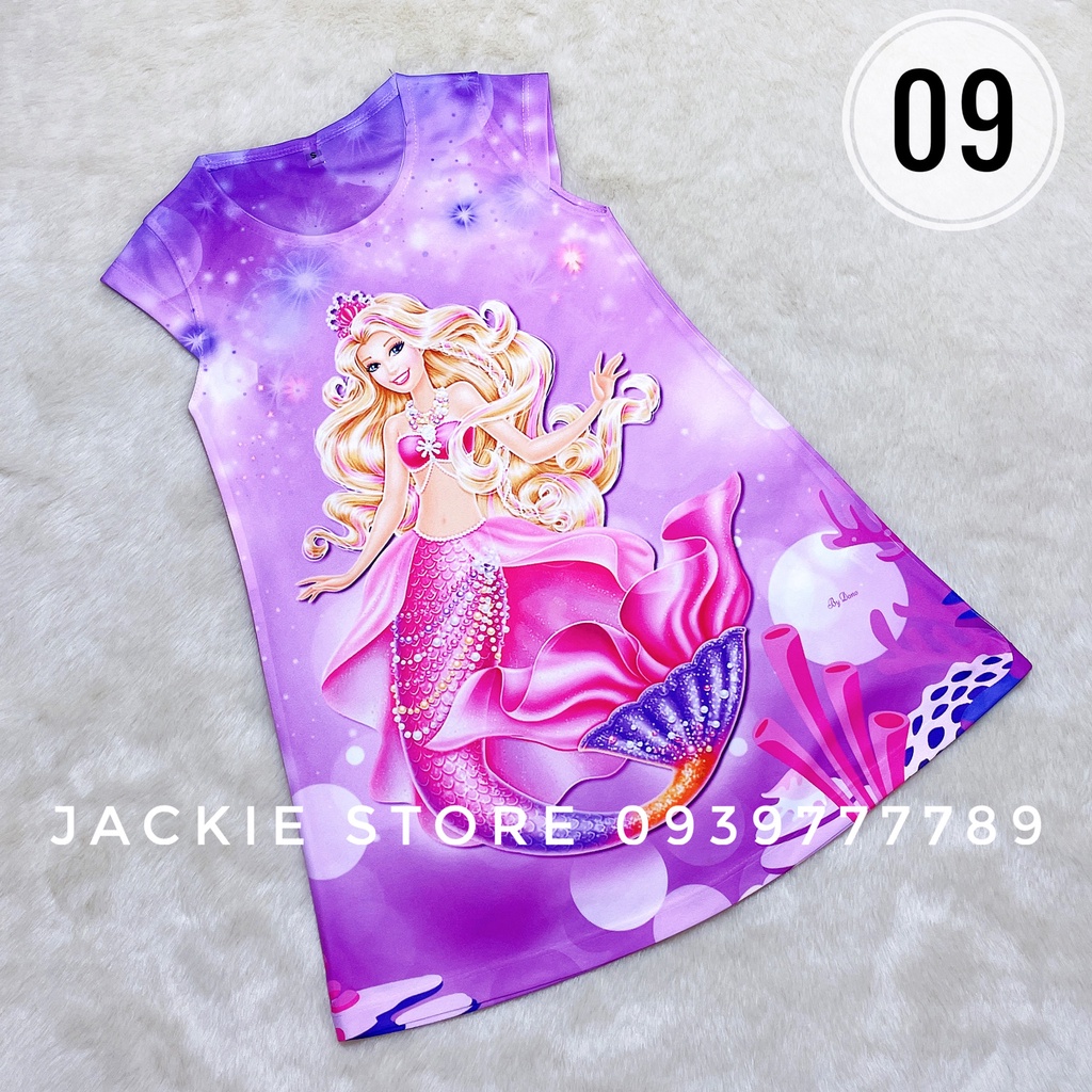 Váy đầm công chúa tiên cá 3D Thái Lan cho bé gái