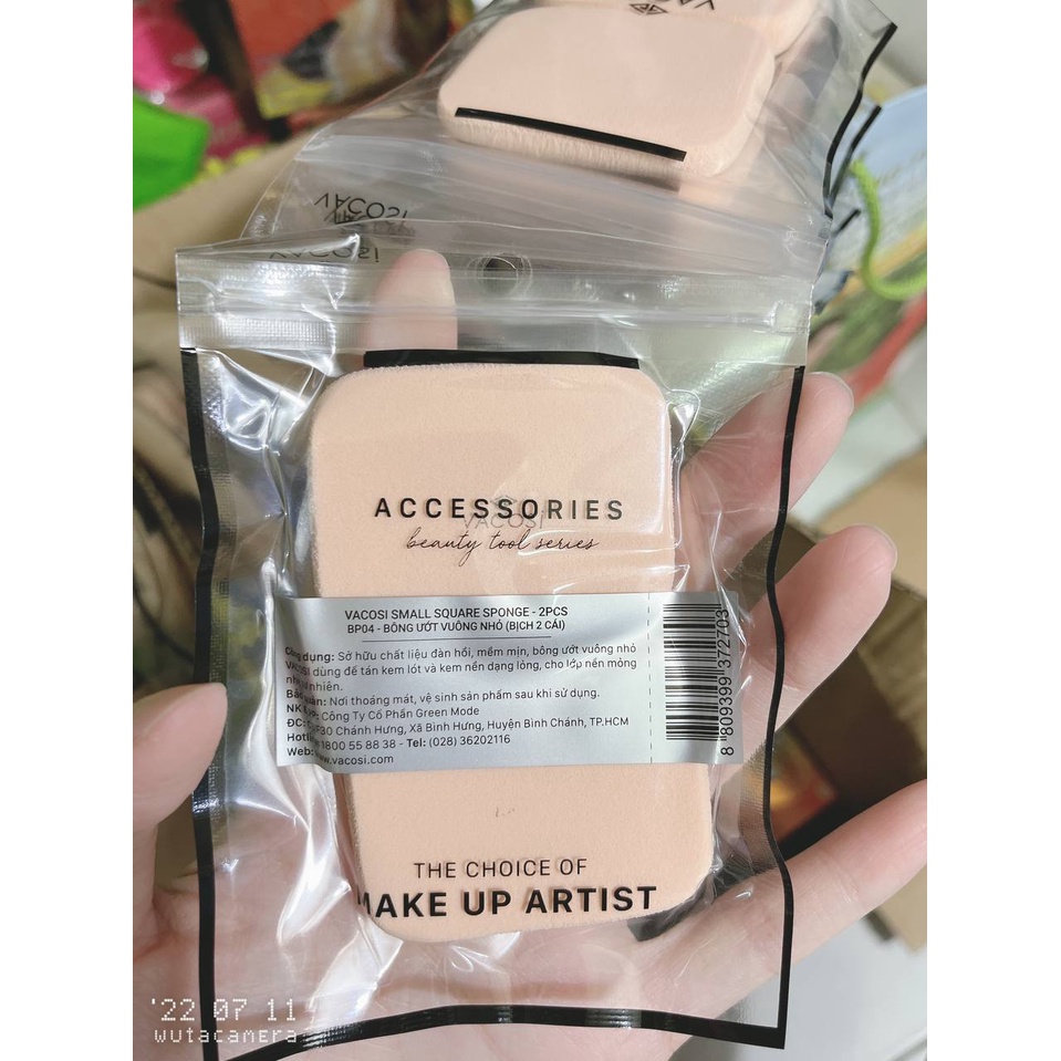 bông phấn ướt  vacosi 2 miếng