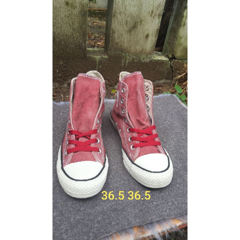 sale cânn tết giày converse real cổ cao Red nữ