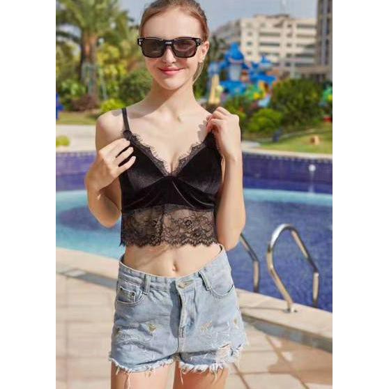 Áo Bralette Nhung Phối Ren Jdf Shop 339 Cdd2