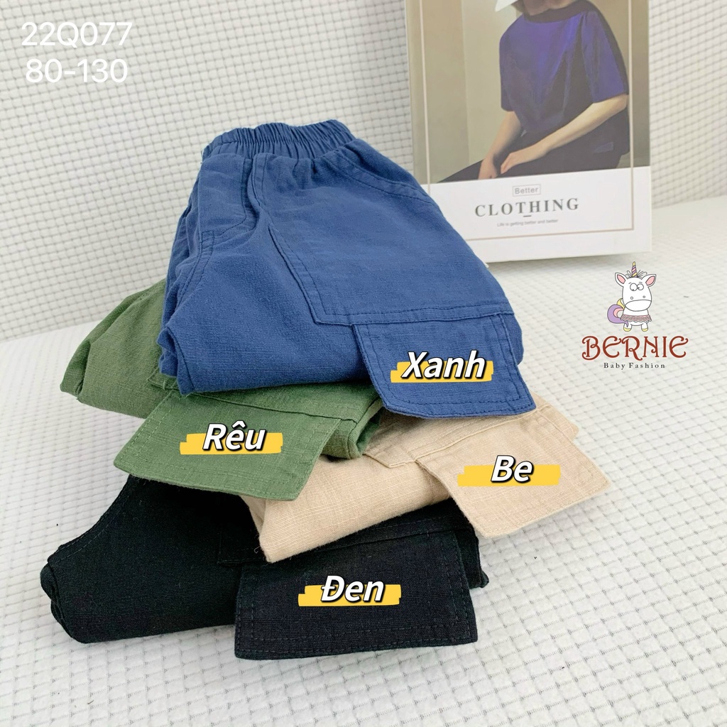 Quần dài jocker linen cá tính cho bé, quần bé trai dài phong cách thể thao