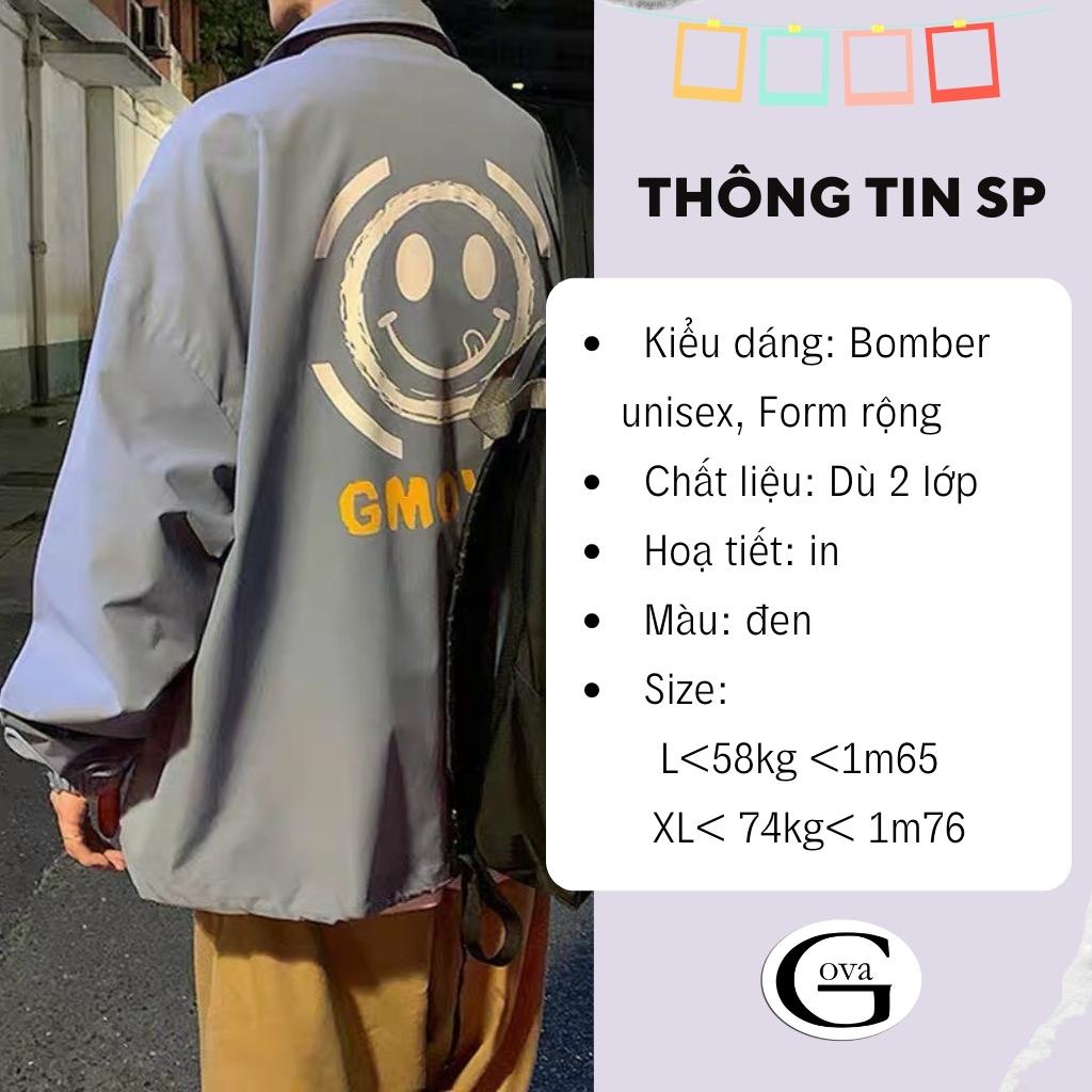Áo khoác dù GMOYD Unisex ulzzang nam nữ form rộng 2 lớp Siêu Hot Jacket Bomber GOVA