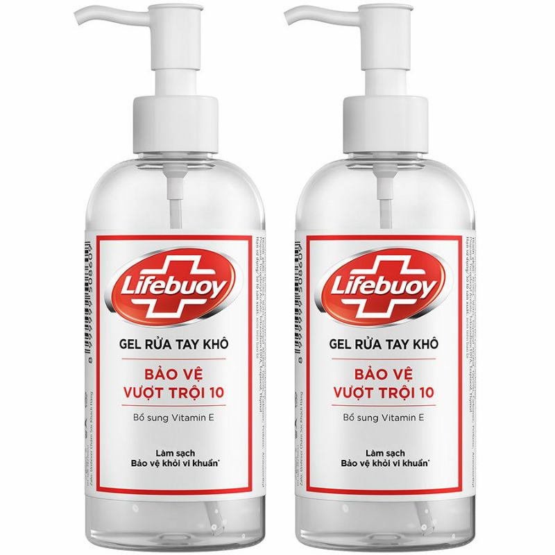 Gel rửa tay khô Lifebuoy chai có vòi 330ml