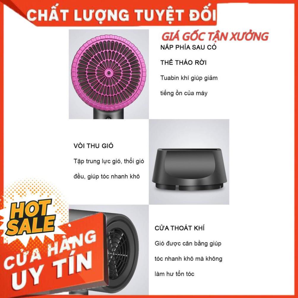 [Hàng Nội Địa Trung] Máy sấy tóc hai chiều mini Bedabenc kiểu dáng thời trang công suất 1000W có móc treo tường