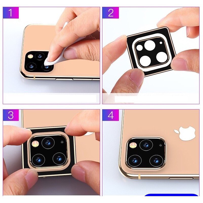 [CHÍNH HÃNG TOTU] BỘ DÁN KÍNH BẢO VỆ CAMERA IPHONE 11 PRO. 11 PRO MAX