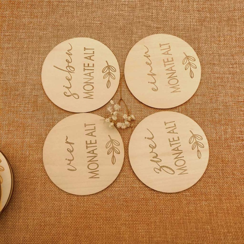 Thẻ Đánh Dấu Cột Mốc Phát Triển Theo Tháng Làm Phụ Kiện Chụp Ảnh Cho Bé Sơ Sinh