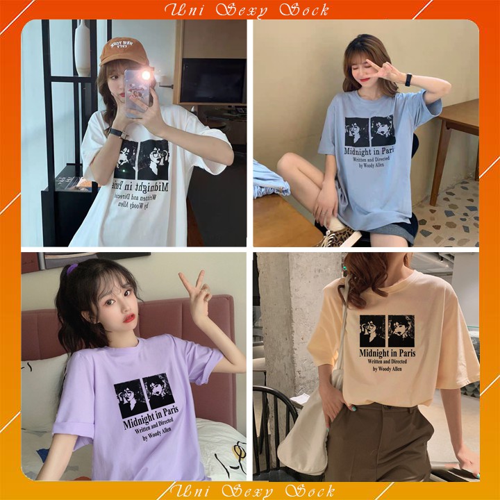 [Uni Trend] Áo Thun Tay Lỡ In MidNight in Paris, Cool Chất, thoáng mái, hút mồ hôi. Sản phẩm có rất nhiều màu đẹp  👌
