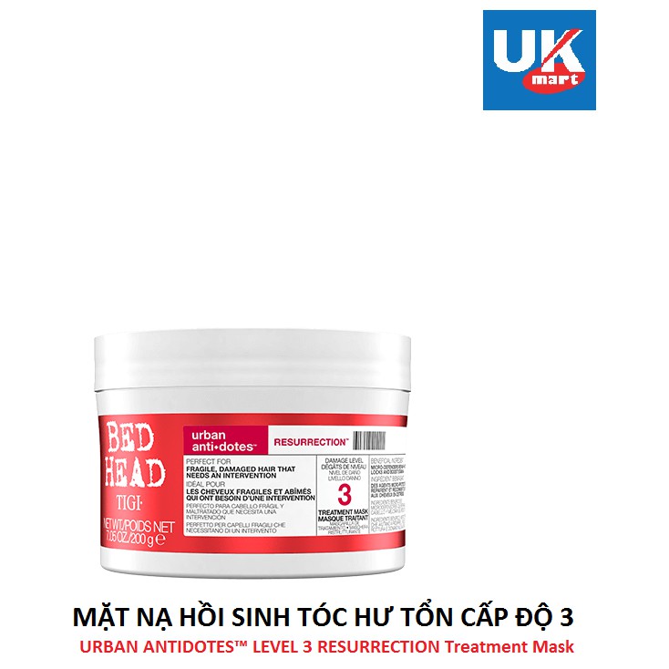 [Bill UK-Cam Kết Hàng Chuẩn] Kem Ủ Tóc Tigi Đỏ Chứa Nano Collagen Hồi Sinh Tóc Hư Tổn